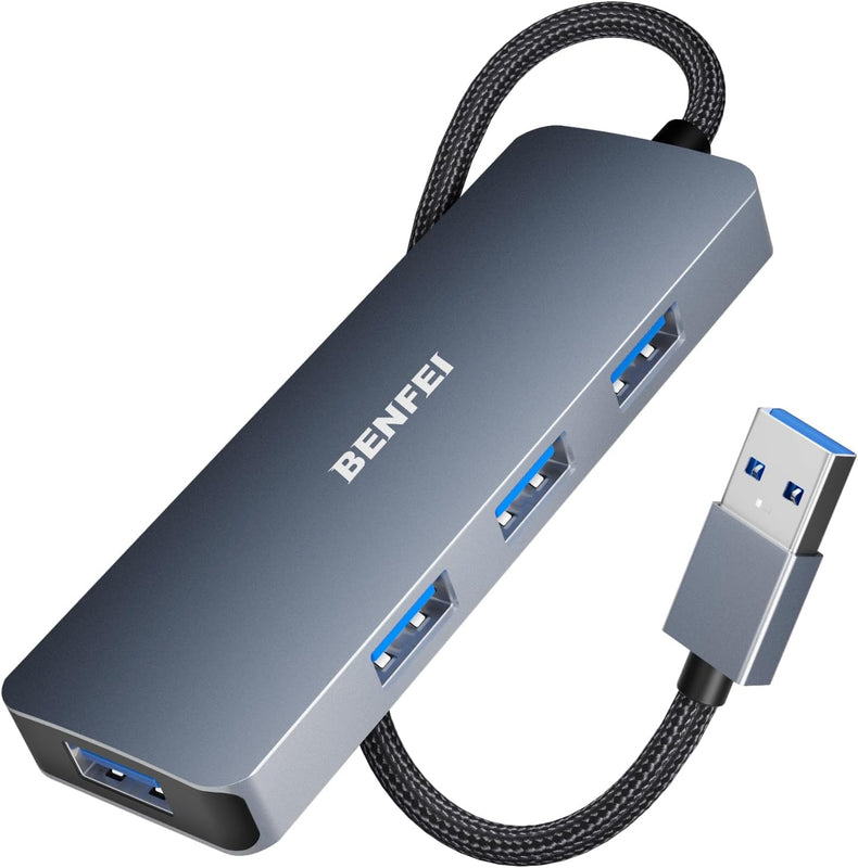 BENFEI | USB 3.0 Hub 4 Ports USB A Splitter | 000305grey