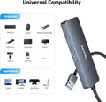 BENFEI | USB 3.0 Hub 4 Ports USB A Splitter | 000305grey