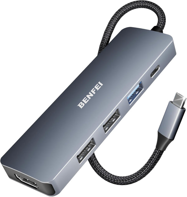 BENFEI | USB C Hub 5-in-1 with 4K HDMI Certified | 000360grey