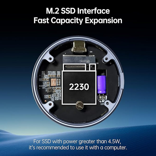 BENFEI | 10 Gbps Magnetic M.2 NVME SSD Enclosure Supports | 000373grey