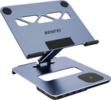 BENFEI |  Laptop Stand with USB C 6in1 Docking Station 15W Magnetic Wireless Charger | 000366grey