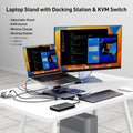 BENFEI |  Laptop Stand with USB C 6in1 Docking Station 15W Magnetic Wireless Charger | 000366grey