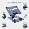 BENFEI |  Laptop Stand with USB C 6in1 Docking Station 15W Magnetic Wireless Charger | 000366grey
