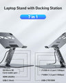 BENFEI | Laptop Stand with USB C 7in1 Docking Station HDMI | 000397grey