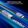 BENFEI | USB Printer Cable 6.6FT 2 Meter | 000405grey-2M