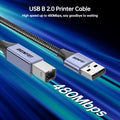 BENFEI | USB Printer Cable 6.6FT 2 Meter | 000405grey-2M
