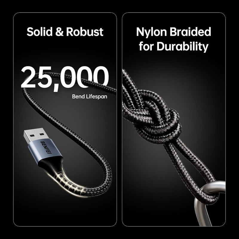 BENFEI | USB Printer Cable 6.6FT 2 Meter | 000405grey-2M