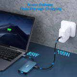 BENFEI | USB C MST HUB 8in1 with USB-C to 2 HDMI 1 VGA | 000335blue-N