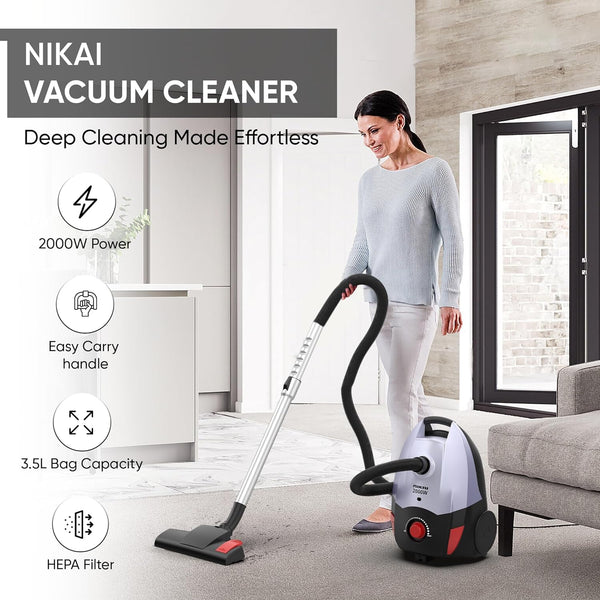 NIKAI | Vacuum Cleaner with High Suction Power 2000W | NVC9260A1