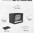 NIKAI |  Electric Oven 65Ltrs 2200W Black | Nt6500Src2