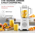 NIKAI | 3 in 1 Blender with 3 Jars 300W White | NB1900NA1