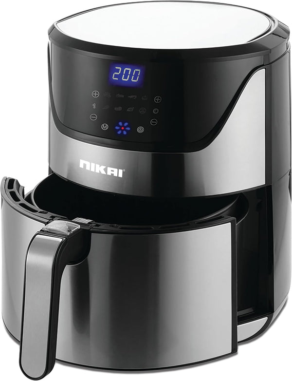 NIKAI | 6Ltrs Digital Air Fryer 1800W Silver | NAF688DS