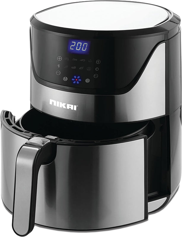 NIKAI | 6Ltrs Digital Air Fryer 1800W Silver | NAF688DS