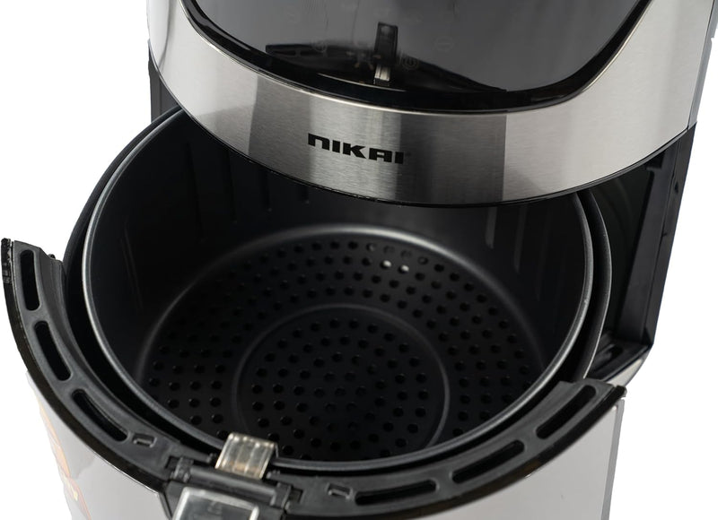 NIKAI | 6Ltrs Digital Air Fryer 1800W Silver | NAF688DS