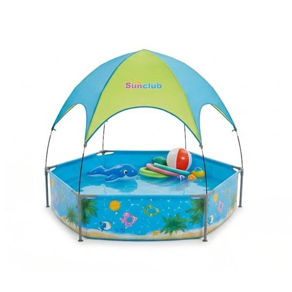 JILONG | Canopy Spray Play Pool (Seaside Scenery Print)-240cmX51cm | 12350