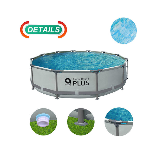 JILONG | Frame Round Pool Set(Blue)-305cmX76cm | 17798GB