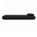 JILONG | Twin Navy Blue CloudCoil Flocked Air Mattress Set with Double Action Hand Pump | 24696