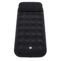 JILONG | Twin Navy Blue CloudCoil Flocked Air Mattress Set with Double Action Hand Pump | 24696