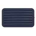 JILONG | Double Navy Blue CloudCoil Flocked Air Mattress Set with Pillow and Double Action Hand Pump | 24032
