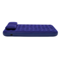JILONG | Queen Navy Blue CloudCoil Flocked Air Mattress Set with Pillow and Double Action Hand Pump | 21470