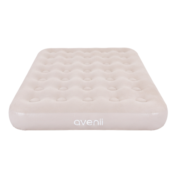 JILONG | Twin Sand Whisper CloudCoil Flocked Air Mattress with ZenCharge Pump | 24596