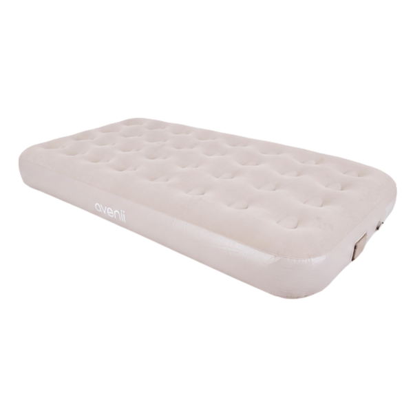 JILONG | Twin Sand Whisper CloudCoil Flocked Air Mattress with ZenCharge Pump | 24596