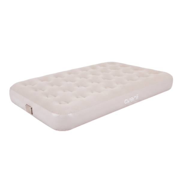 JILONG | Twin Sand Whisper CloudCoil Flocked Air Mattress with ZenCharge Pump | 24596