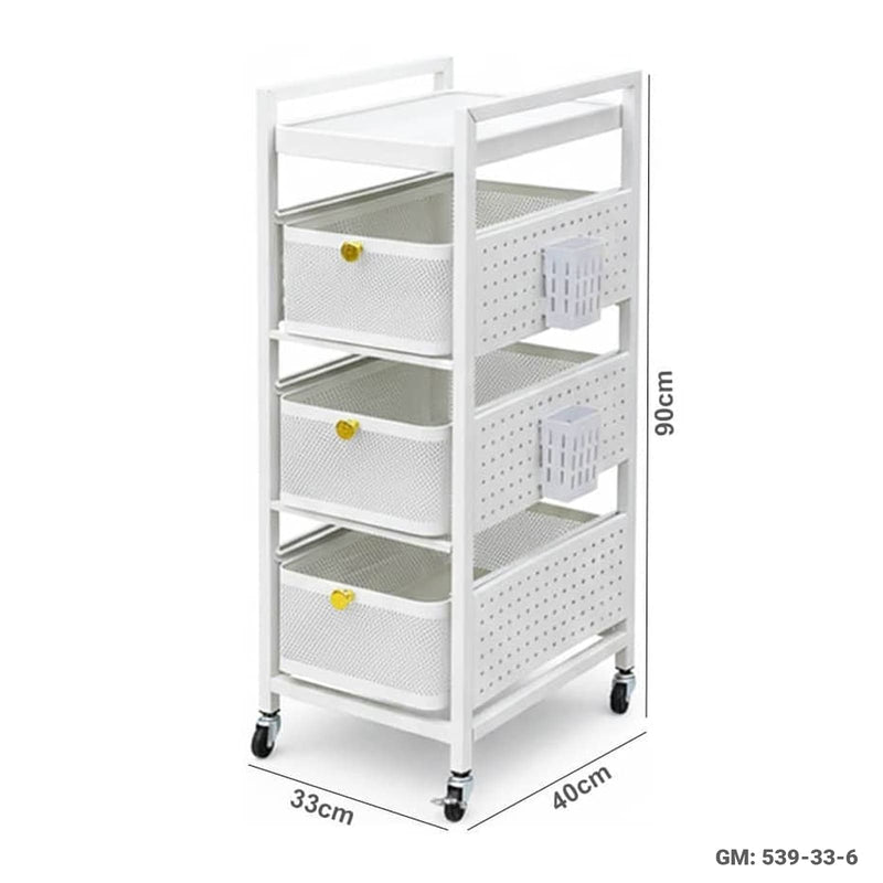 Multi-Functional Storage Movable Trolley Rack | 539-33-6