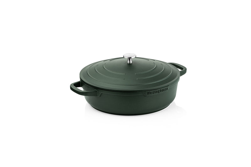 WESTINGHOUSE | 32cm Low Casserole with Lid Black | WCCC0095L32BK