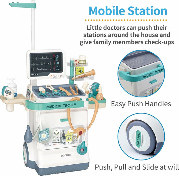 Medical Treatment Table Playset With X-Ray Screen & Ecg Monitor (With Light& Sound, 2X Aaa Batteries Not Included) | GLT032