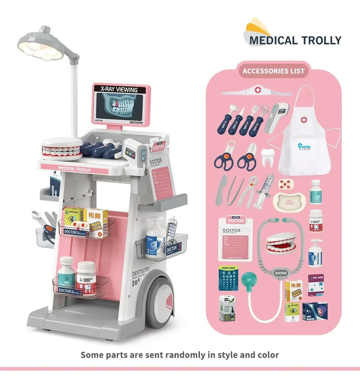 Dental Medical Cart Playset (Pink) | GLT033