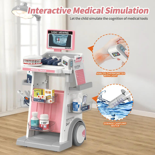 Dental Medical Cart Playset (Pink) | GLT033