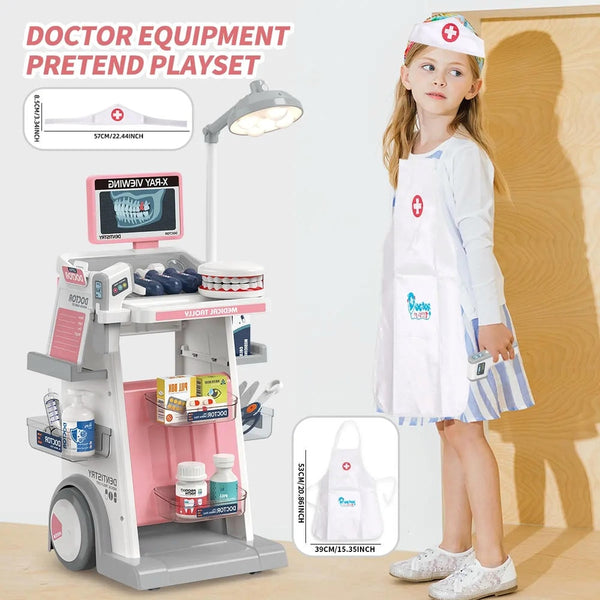 Dental Medical Cart Playset (Pink) | GLT033