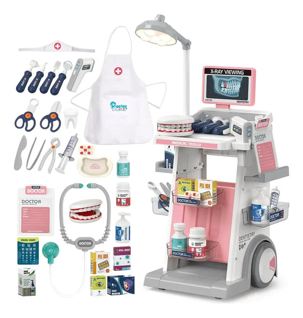 Dental Medical Cart Playset (Pink) | GLT033