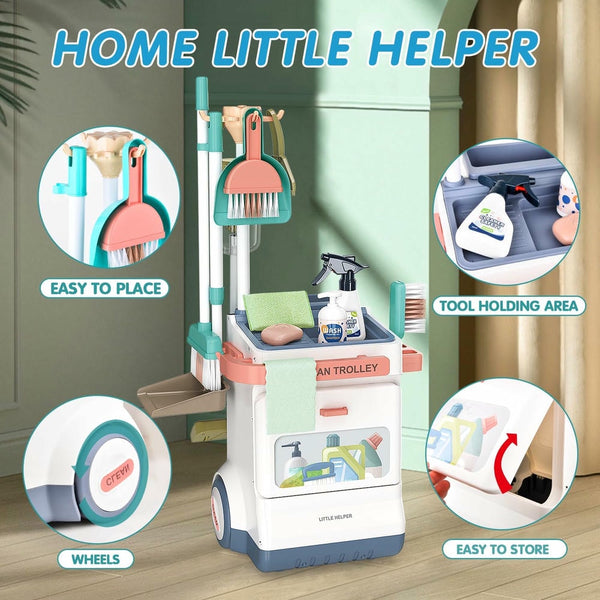 Cleaning Cart Playset (Non-Electric)
