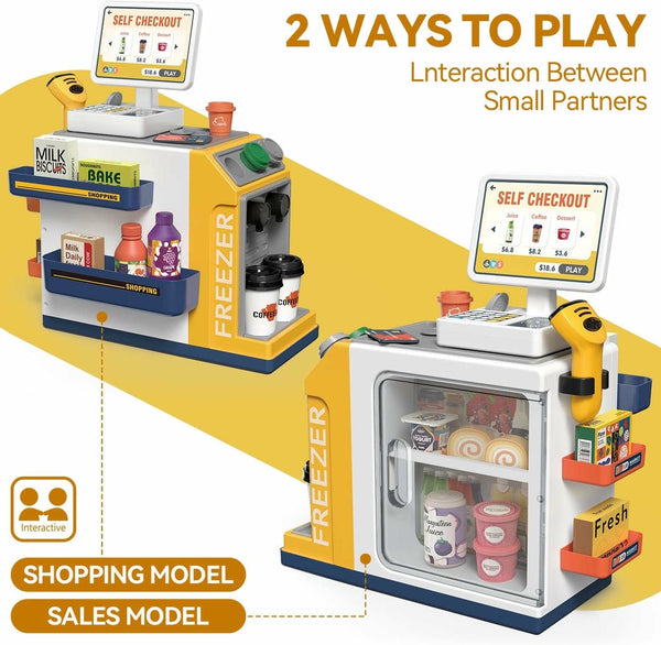 Mini Supermarket Counter Playset  (With Light & Sound, 2X Aa Batteries Not Included) (Gcc) | GLT039