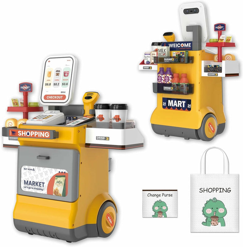 Supermarket Checkout Counter Playset  + Electric Scanner & Card Reader (2X Aaa + 2X Aa Batteries Not Included) | GLT040