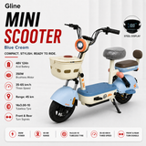 Mini Delivery Scooter Blue Cream