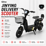 Jinying Delivery Scooter Black Basket Backrest