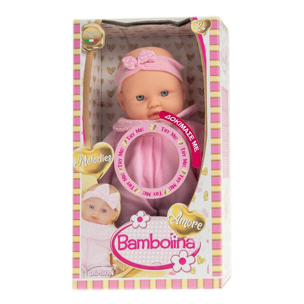 BAMBOLINA | Amore 26cm soft doll with baby sounds | BD1814SUP