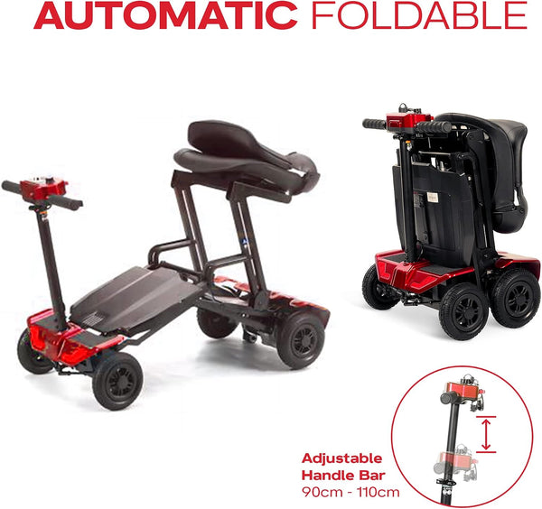 Four-Wheel Electric Wheelchair Red | 002