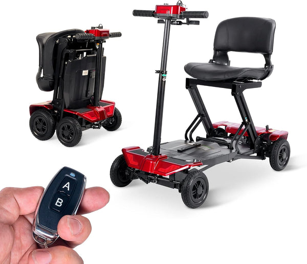 Four-Wheel Electric Wheelchair Red | 002