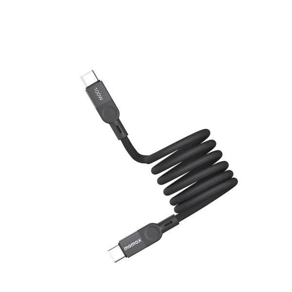 MOMAX | Elite Mag Link 100W USB-c To USB-c Magnetic Cable 1m Black | DC35D
