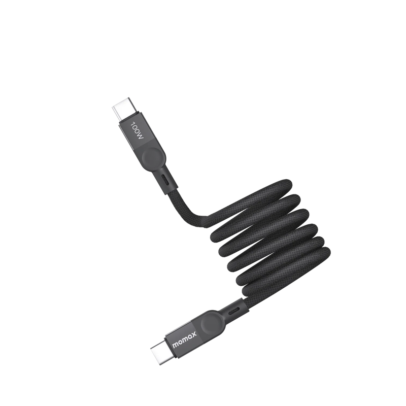 MOMAX | Elite Mag Link 100W USB-c To USB-c Magnetic Cable 1m Black | DC35D