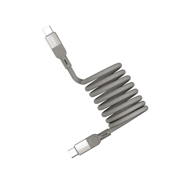 MOMAX | Elite Mag Link 100W USB-c To USB-c Magnetic Cable 1m Titanium | DC35L