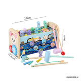 7 in 1 Wooden Baby Toys Montessori  Xylophone and Hammer Games | ed308-4