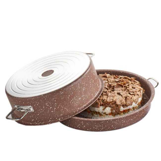 SAFLON | Maqluba 28 CM With Stainless Steel Lid  + Tray 32 CM | TSA102