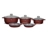 BERLINGER | Haus Cerastone 8 Piece Cookware Set Frypan 20 + 24 CM +  Casseroles with Lids 20 CM (2.2 L) + 24 CM (3.5 L) + 28 CM (5.35 L) | TBH326