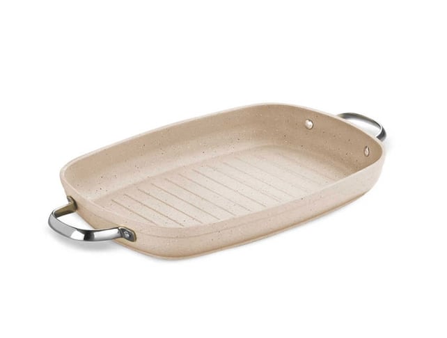 KORKMAZ GRANITA PRACTICAL GRILL FRYPAN 35X25 CM / 3.2 LT.