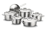 KORKMAZ | Alfa Plus Cookware 11 PCS Set Pots With S/S Lids 18 + 20 + 24 + 28 CM + 26 CM Low Casserole + 24 CM Frypan | TKO127